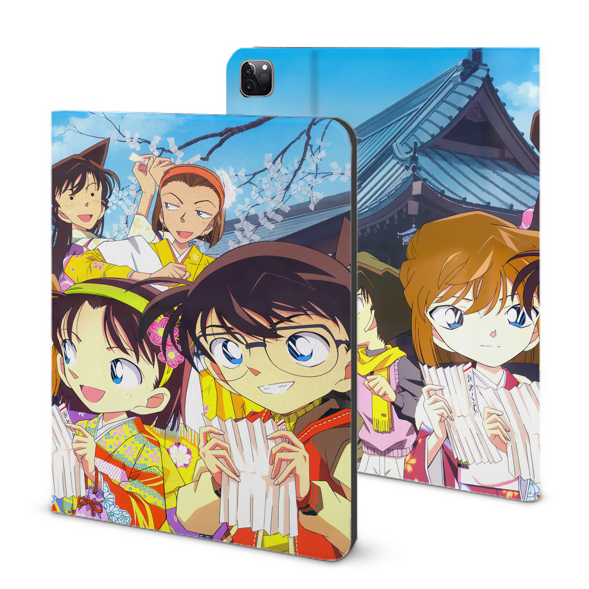 （画像用） 名探偵コナン Detective Conan IPad ケース ブック型 PUレザー TPU 耐衝撃 軽量 薄型 ペン収納なし 全面保護 IPad 各モデル対応